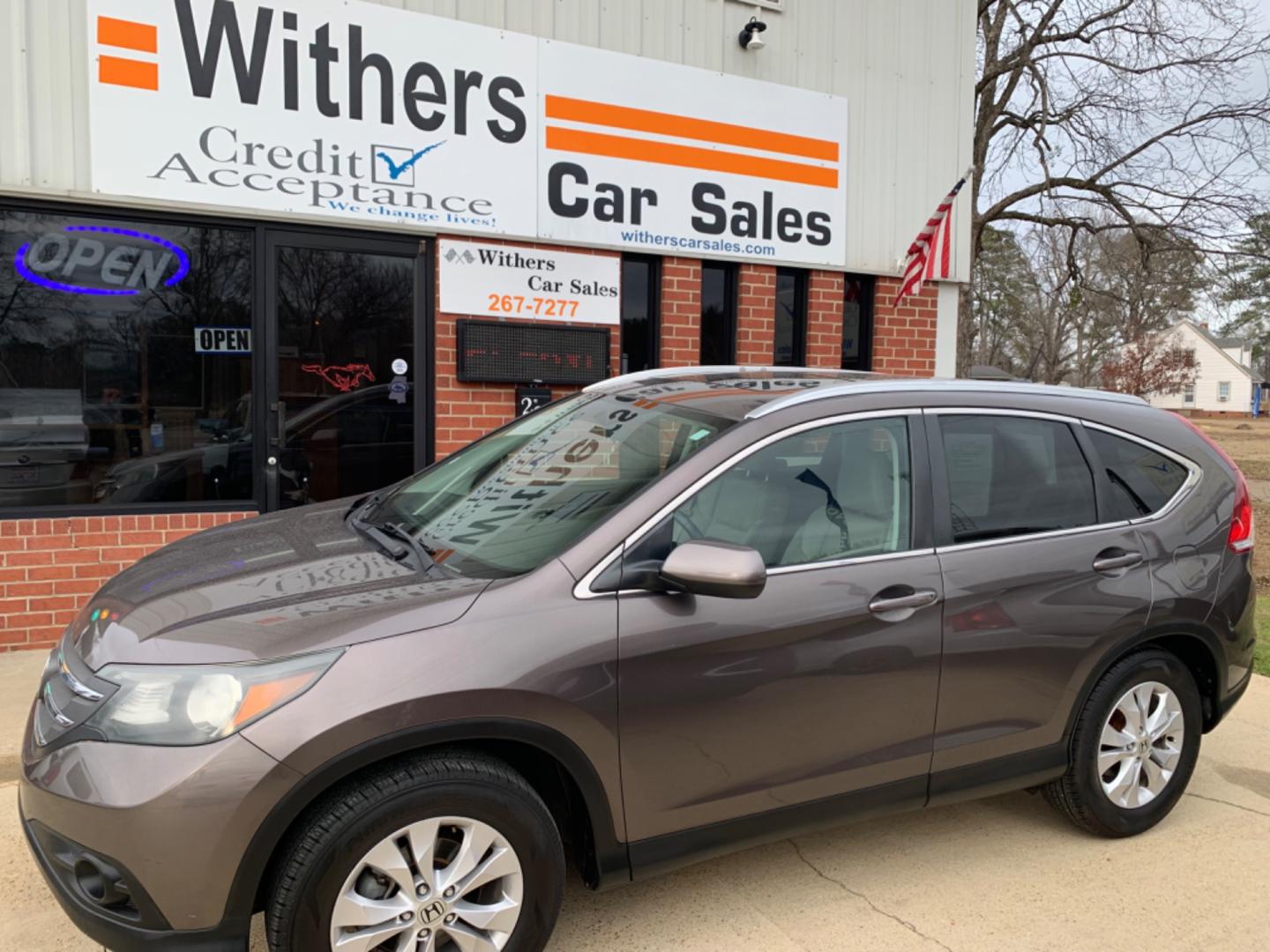 2014 GRAY /Gray Honda CR-V EX-L 2WD 5-Speed AT (2HKRM3H7XEH) with an 2.4L L4 DOHC 16V engine, 5-Speed Automatic transmission, located at 204 Hwy. 16 East, Carthage, MS, 39051, (601) 267-7277, 0.000000, 0.000000 - Photo#0